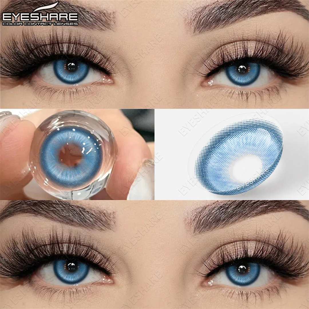 Qfdian Madrid Blue 1 Day Use I 14.0mm,10 Pcs=5Pair,Cosplay