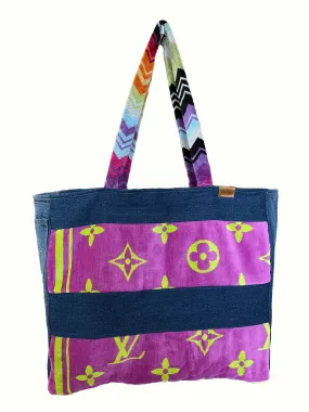 Resort Beach Tote-Medium Wash Magenta Pink