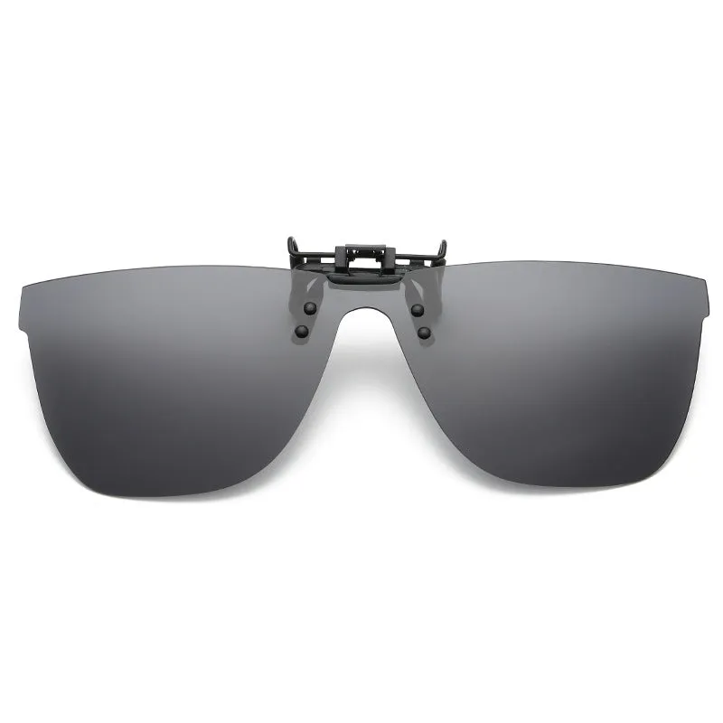 Retro Polarized Clip On Flap up Sunglasses  UV 400 Protection Transform Optical Glasses to Sunglasses