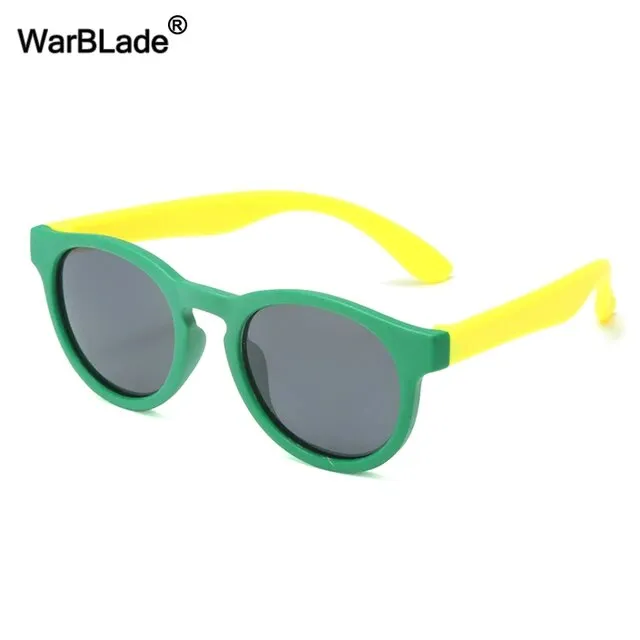 Round Polarized Kids Sunglasses Silicone Flexible Safety Children Sun Glasses Fashion Boys Girls Shades Eyewear UV400