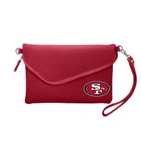 San Francisco 49ers Fold Over Crossbody Pebble