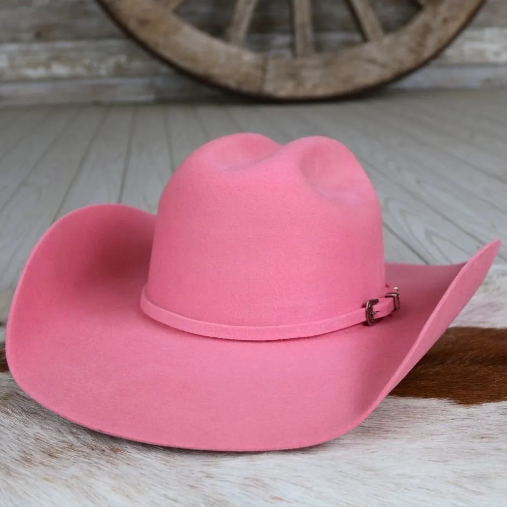 Serratelli Pink Wool Cowboy Hat