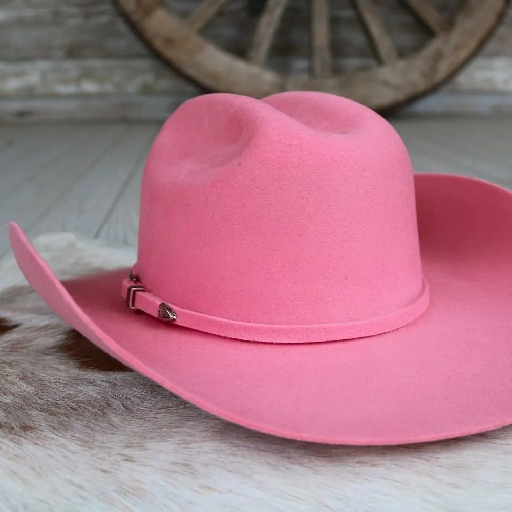 Serratelli Pink Wool Cowboy Hat