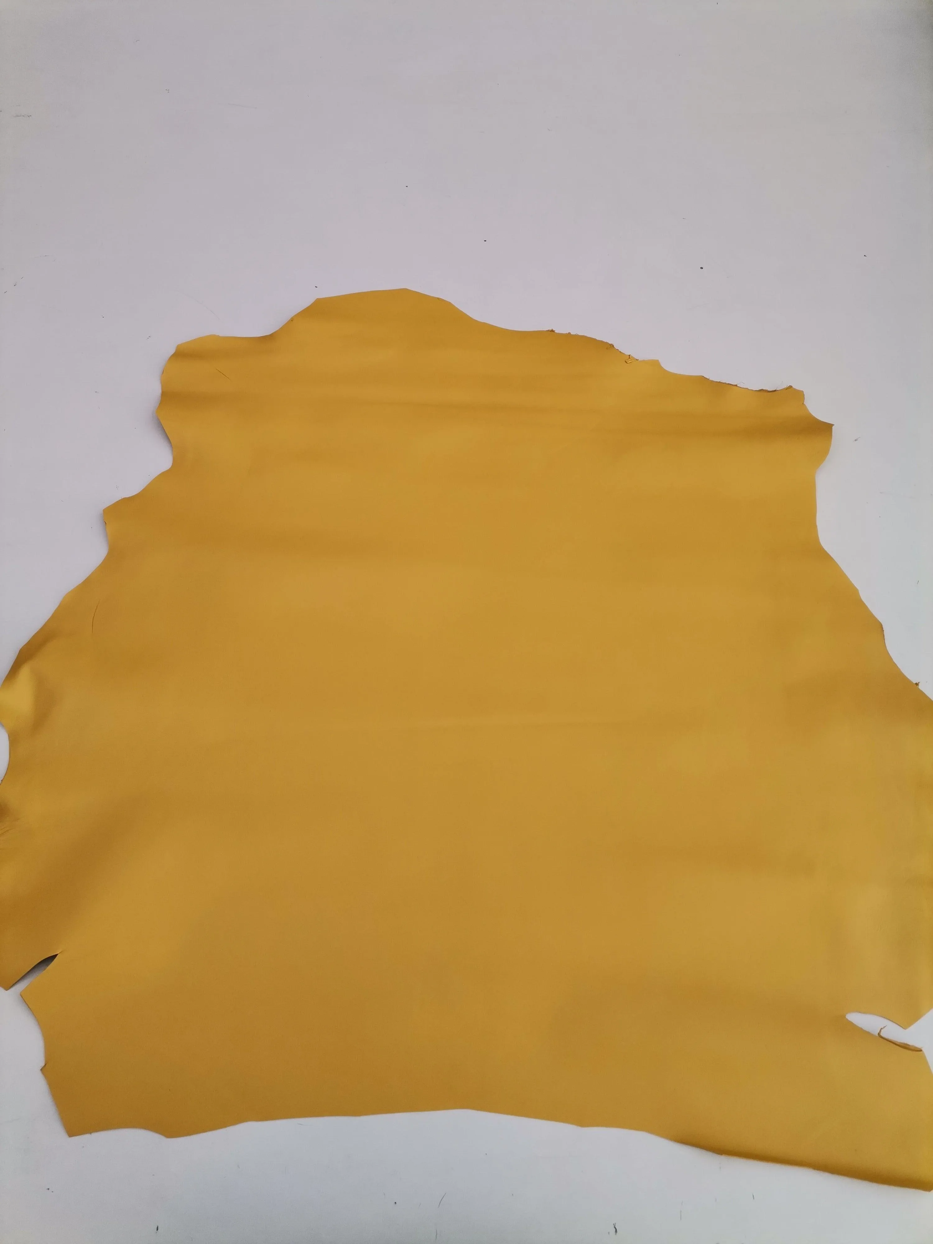 Sheep genuine leather, lambskin nappa leather hide for crafts col. yellow, thick. 0,9mm (2 1/2oz)