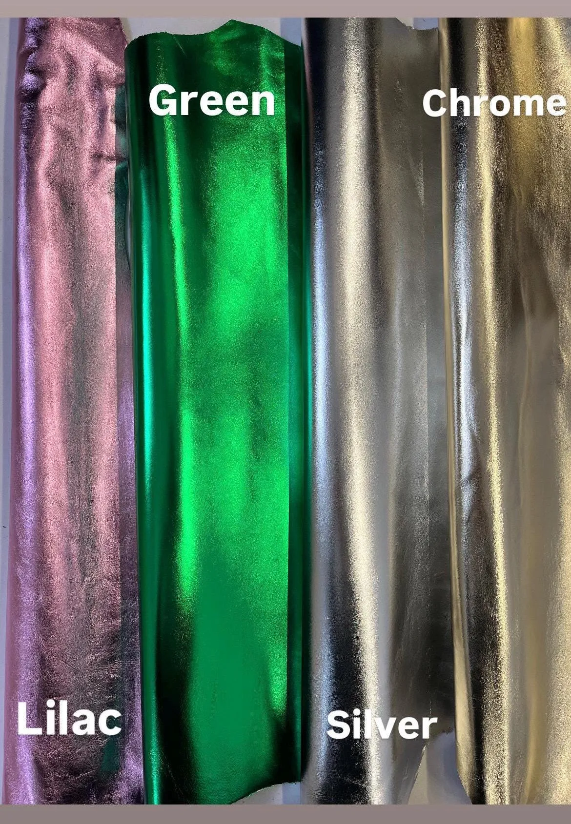 Sheep leather metallic colors, Genuine lambskin nappa leather for crafts, of thick. 0,9mm (2 1/2 oz)