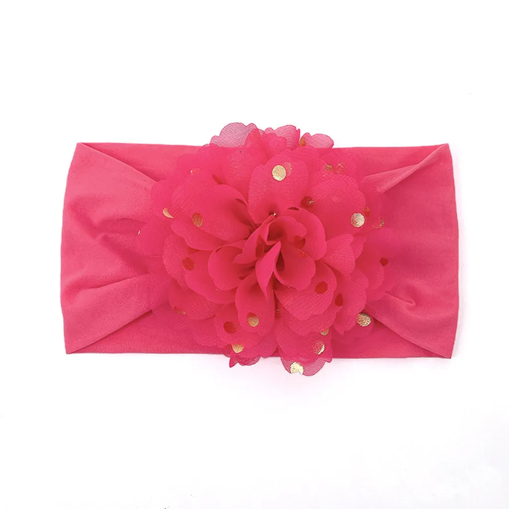 Spring Summer Lace Mesh Flower Turban Headbands