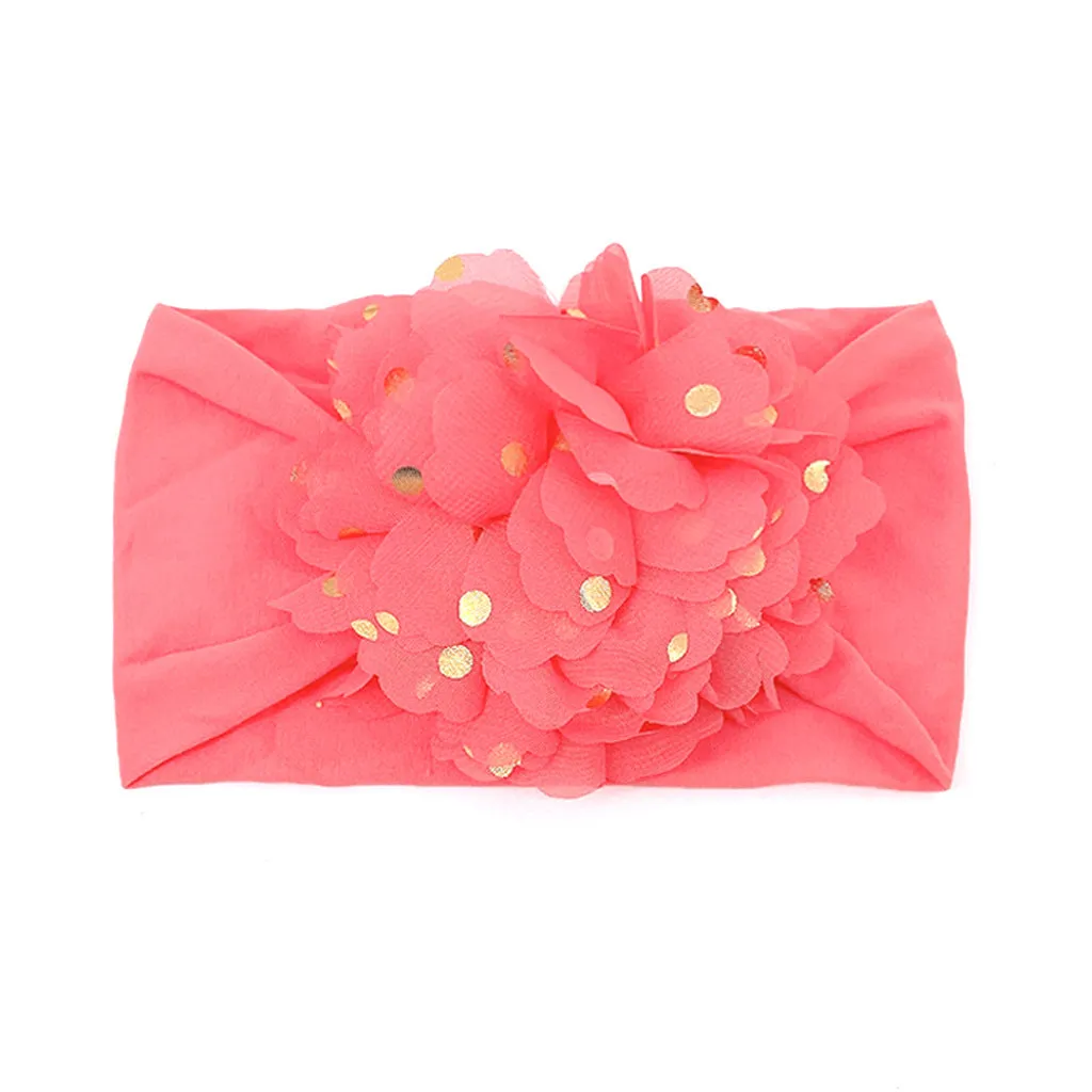 Spring Summer Lace Mesh Flower Turban Headbands