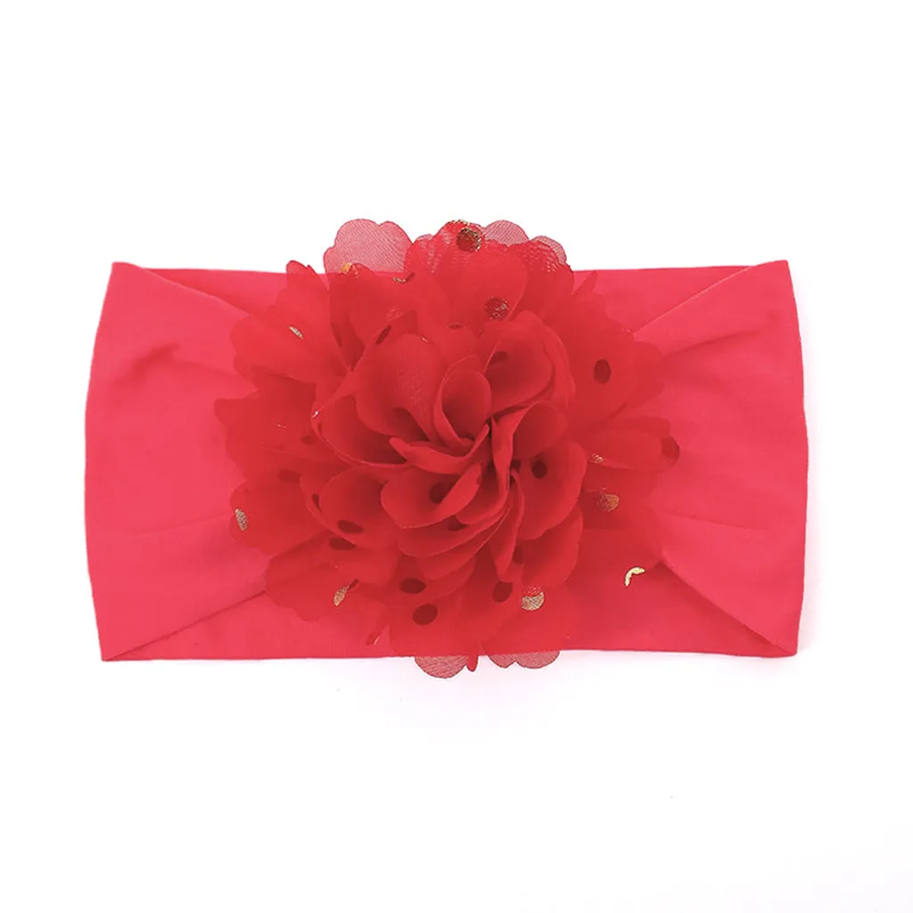 Spring Summer Lace Mesh Flower Turban Headbands