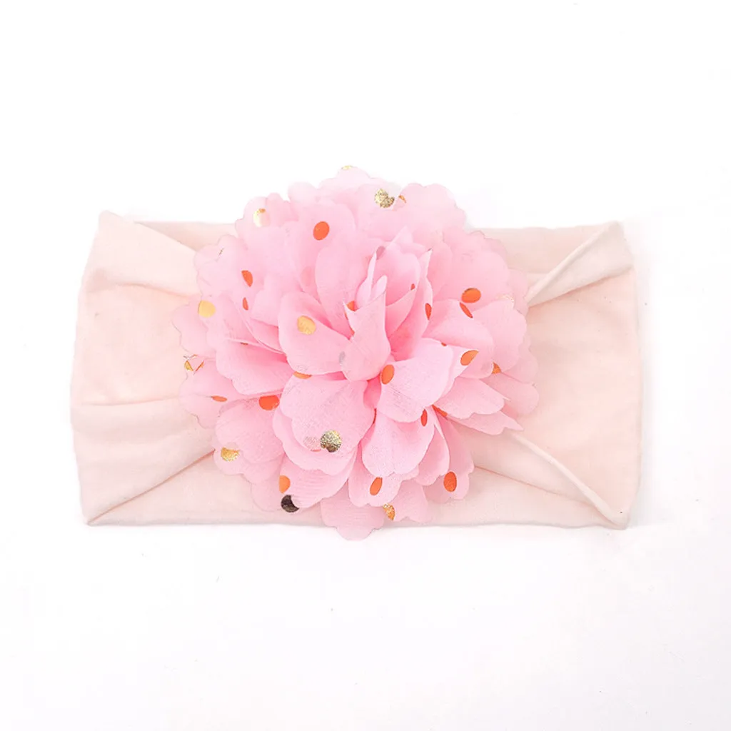 Spring Summer Lace Mesh Flower Turban Headbands