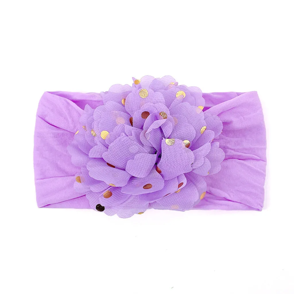 Spring Summer Lace Mesh Flower Turban Headbands