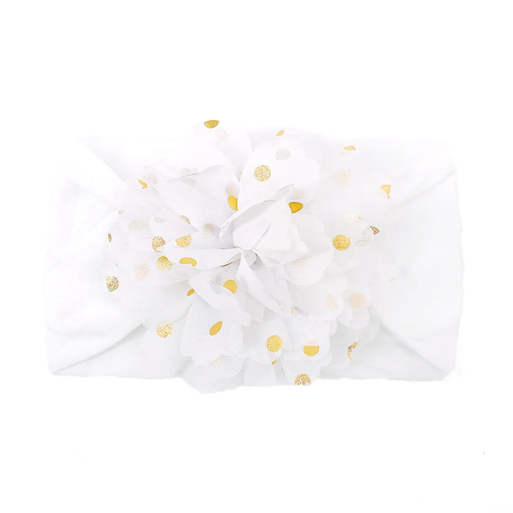 Spring Summer Lace Mesh Flower Turban Headbands