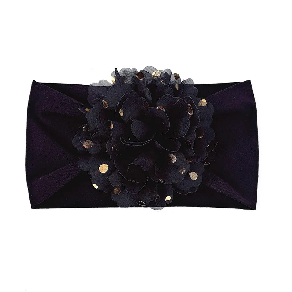 Spring Summer Lace Mesh Flower Turban Headbands