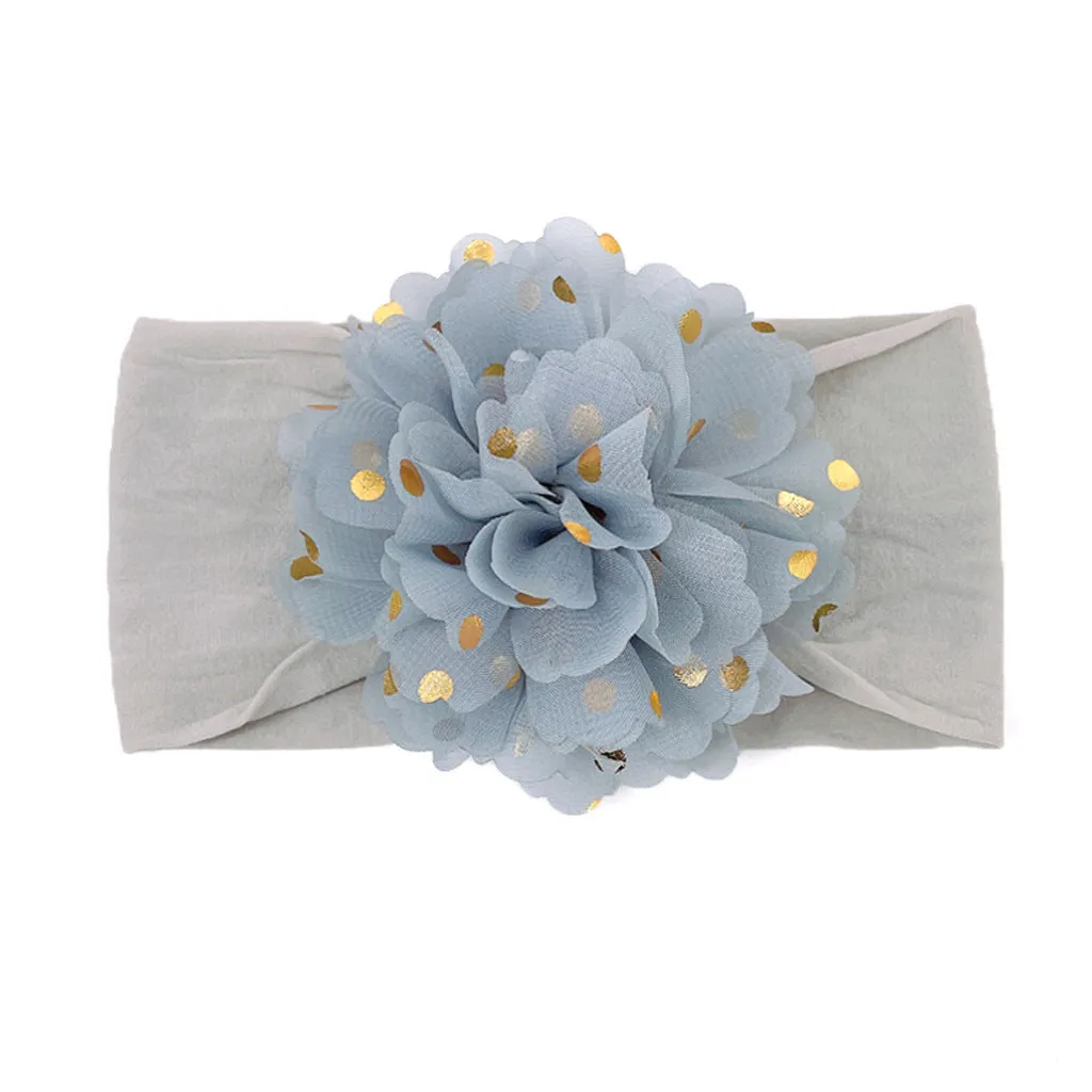 Spring Summer Lace Mesh Flower Turban Headbands