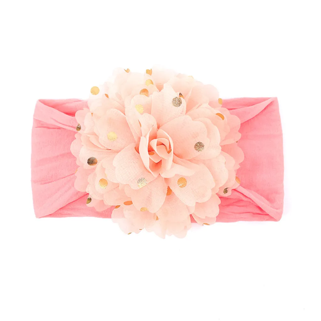 Spring Summer Lace Mesh Flower Turban Headbands