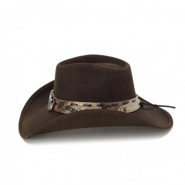Stampede Women's Felt 100X Wool Western Hat - The Standard Cowgirl in Brown