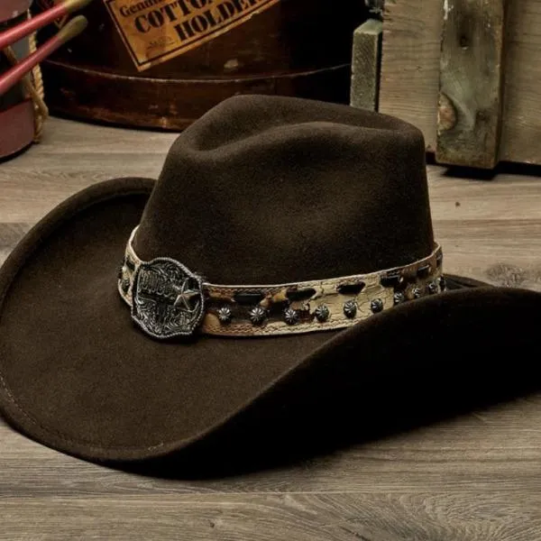Stampede Women's Felt 100X Wool Western Hat - The Standard Cowgirl in Brown