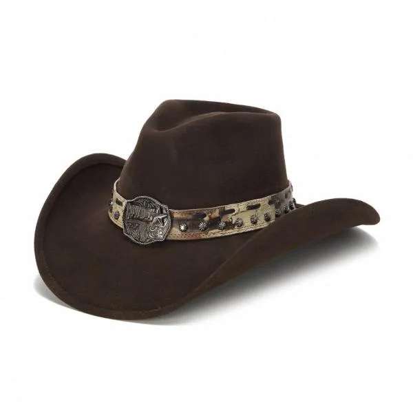 Stampede Women's Felt 100X Wool Western Hat - The Standard Cowgirl in Brown