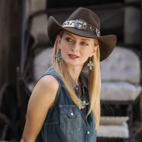 Stampede Women's Felt 100X Wool Western Hat - The Standard Cowgirl in Brown
