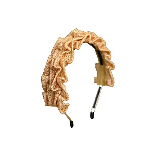 Textured Mesh Metallic Pleated Headband