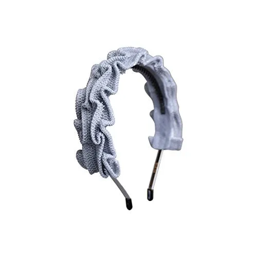 Textured Mesh Metallic Pleated Headband