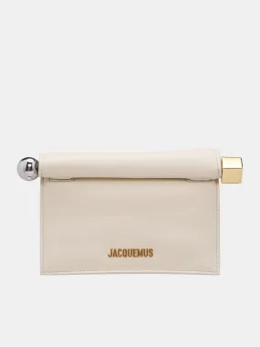 The Small Rond Carré Clutch (241BA392-3171-LIGHT-IVORY)