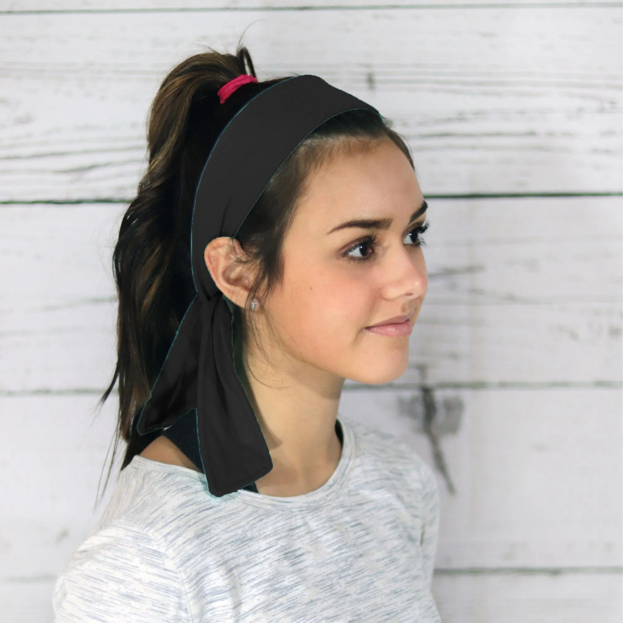 Tie Back Headband Moisture Wicking Athletic Sports Head Band You Pick Colors & Quantities
