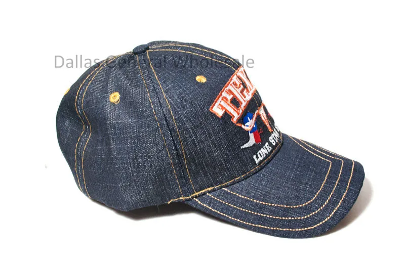 TX Lone Star State Denim Caps Wholesale