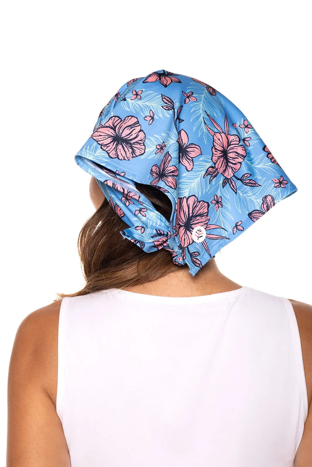 Unisex Virasana Performance Sun Bandana  |  Clear Sky Blue TROPICAL DAZE