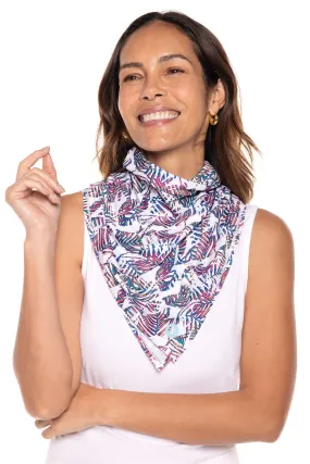 Unisex Virasana Performance Sun Bandana  |  Magnolia Pink Beach Leaves