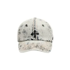 WildWorld Cross Denim Cream Baseball Cap