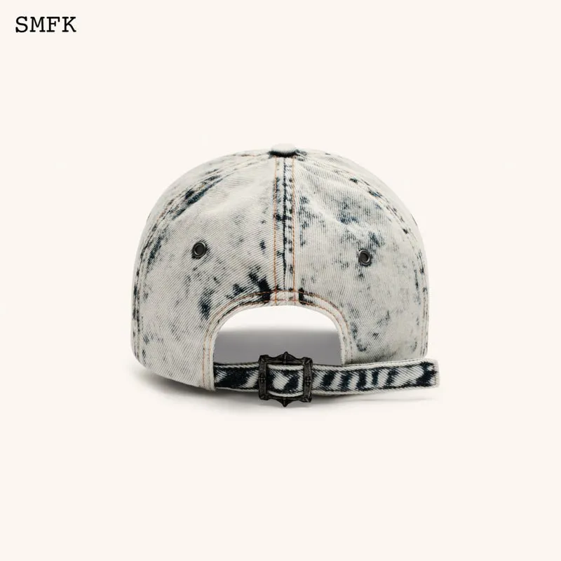 WildWorld Cross Denim Cream Baseball Cap