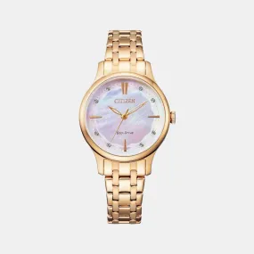 Women's Analog Stainless Steel Eco-Drive Watch EM0893-87Y
