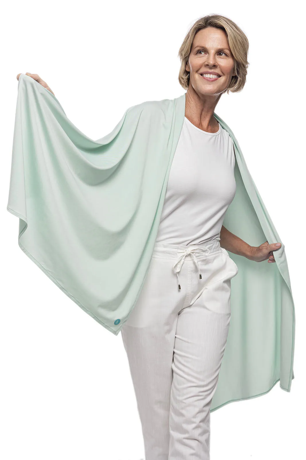 Women's Bhakti Sun Shawl  |  Misty Aqua