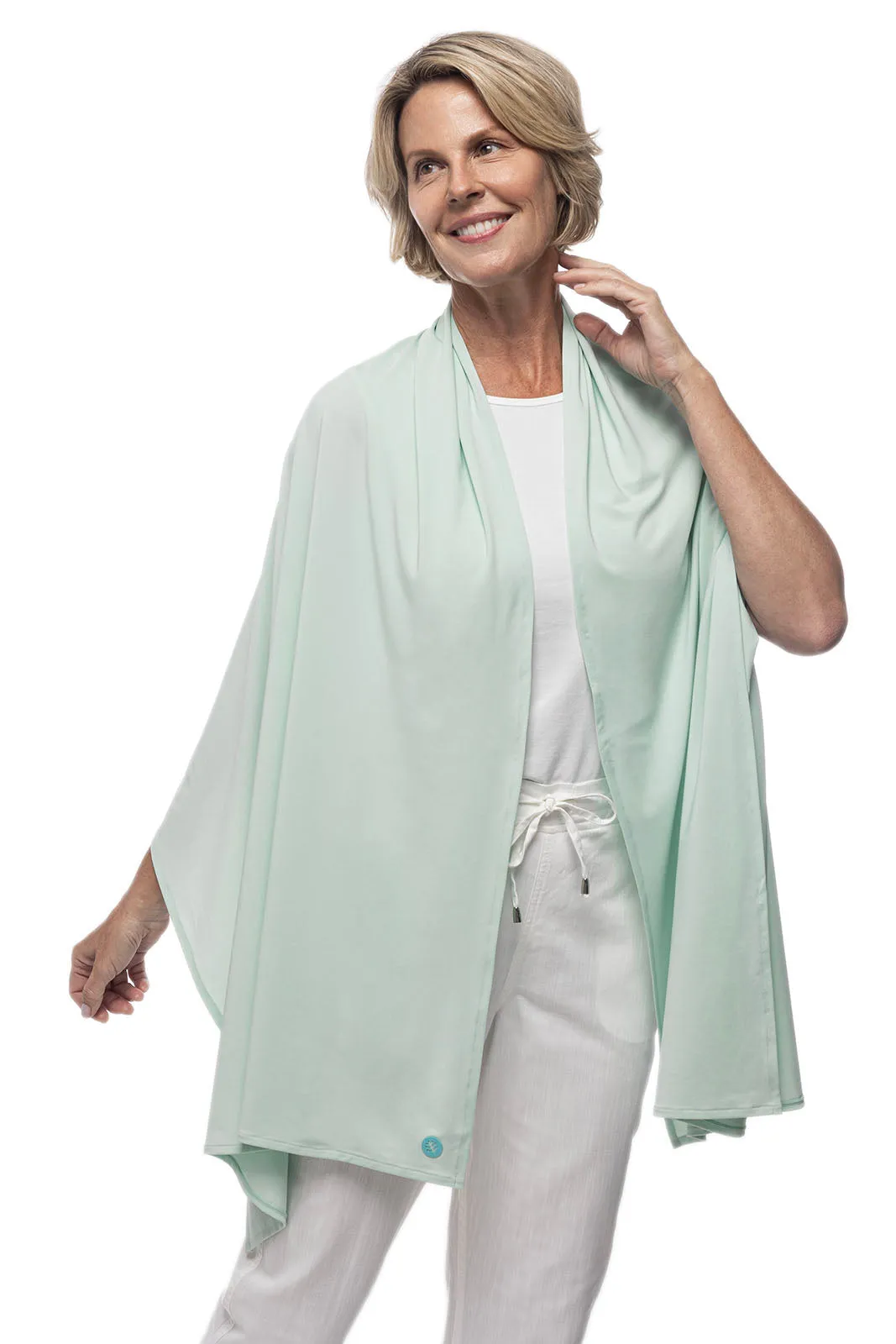 Women's Bhakti Sun Shawl  |  Misty Aqua