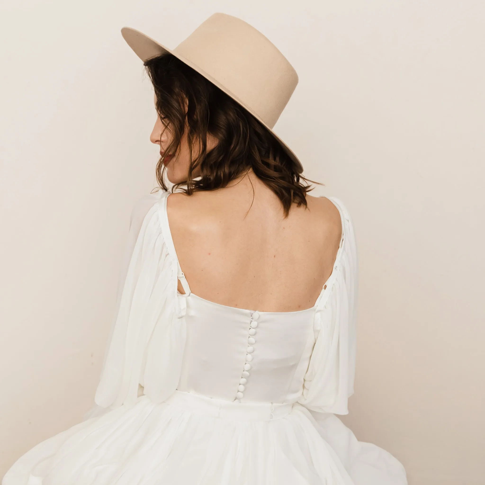 Wool Bridal Hat - Cypress
