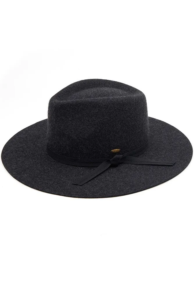 Wool wide brim hats-adjustable hat band