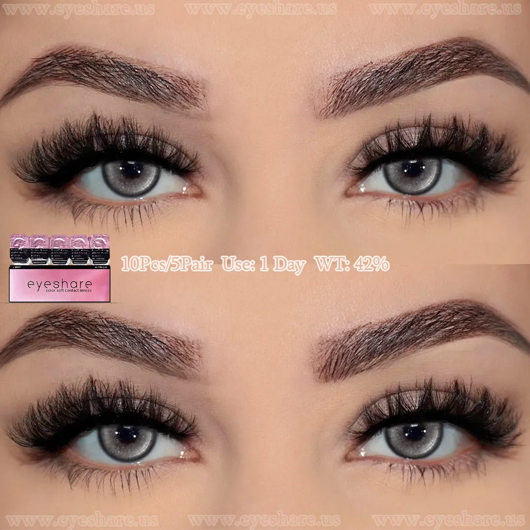 Yeknu Denmark Gray 1 Day Use I 14.2mm,10 Pcs=5Pair