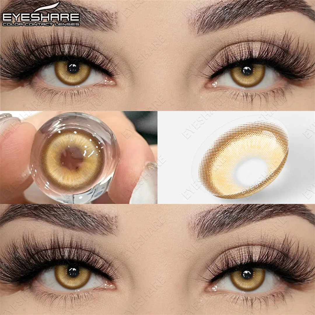 Yeknu Madrid Brown 1 Day Use I 14.0mm,10 Pcs=5Pair,Cosplay